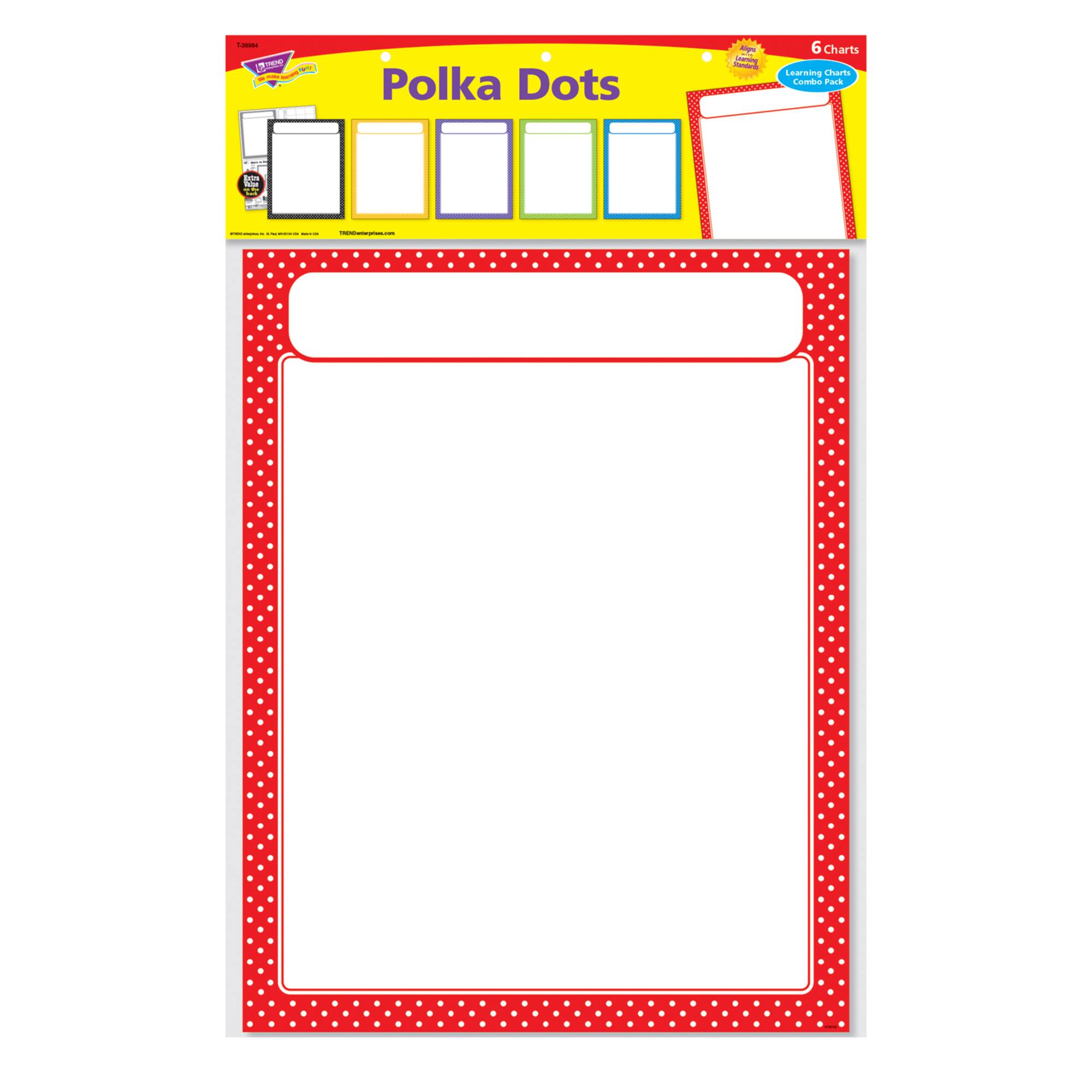 Trend Enterprises® Polka Dots Learning Chart, 6ct.